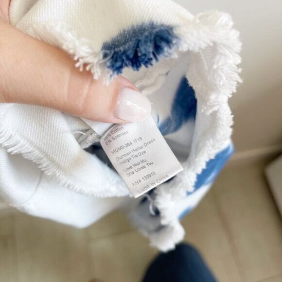 Show Me Your Mumu Jean Smocked Halter Tie Dye Mini Dress Size Large - Picture 11 of 11